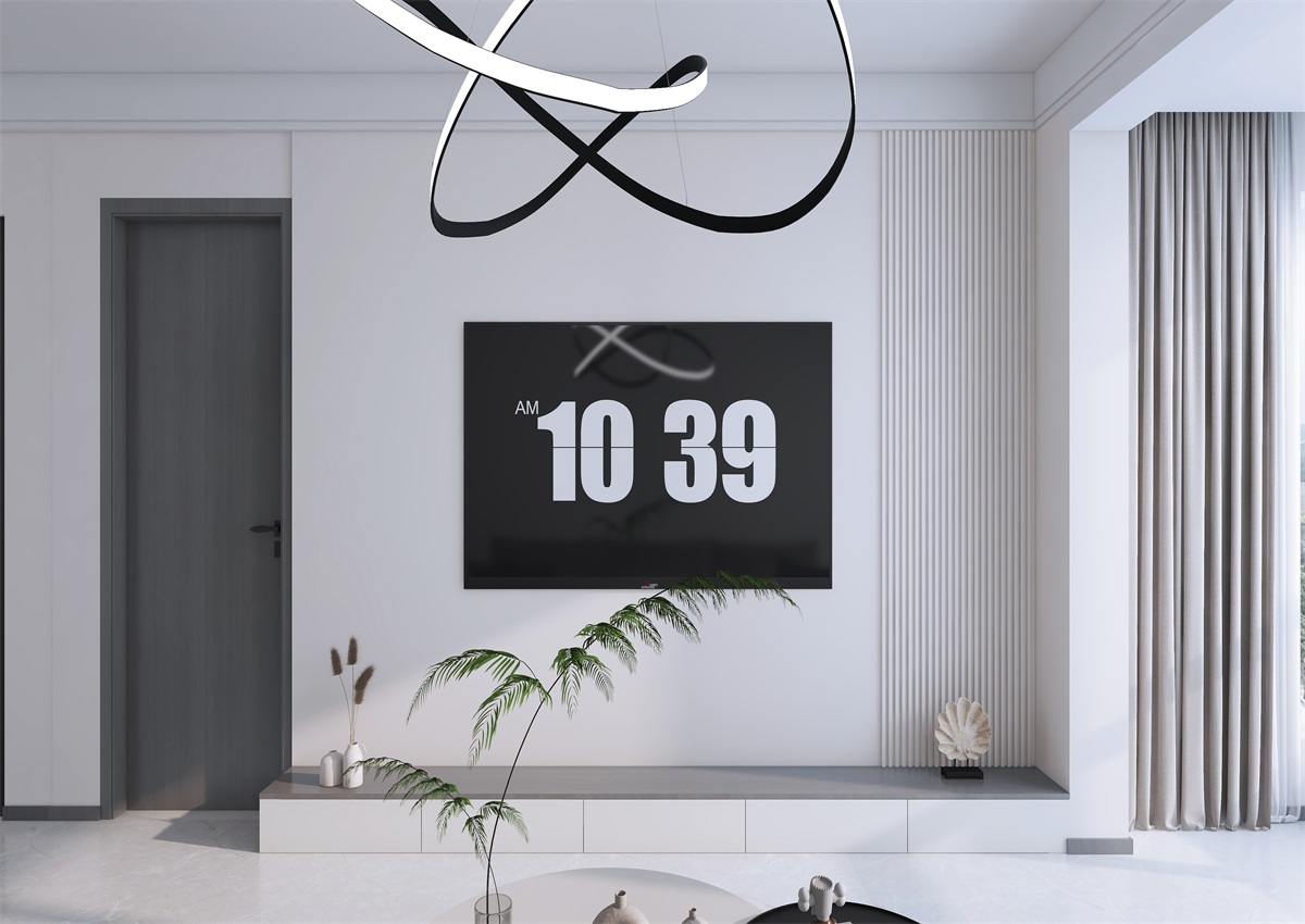 攬秀苑110㎡ | 小戶型裝修模板來了！現(xiàn)代簡約風(fēng)+黑白灰百看不膩